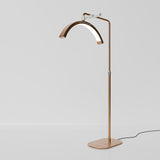 Manufakturo Beauty LED Rotating Head Treatment Lamp - Adjustable Colour Temp Brown Gold - LED treatment lamp with adjustable light arms on a white background
