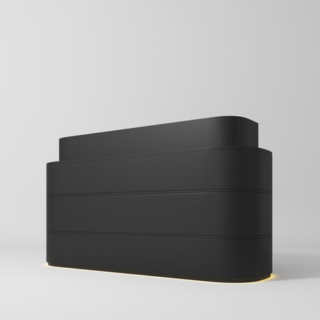 Manufakturo Lueur Premium Reception Desk for Luxury Beauty Salon with LED Base Black - close-up of a construction detail