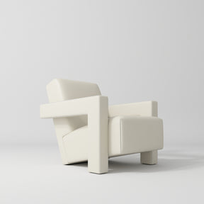Manufakturo Luxury Lenné Reception Chair - Modern Accent for Salon Waiting Area Creamy - close-up of the upholstery and construction details