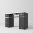 Manufakturo Manicure Table Crystal Touch with Build-in Dust Absorber Black - close-up of a construction detail