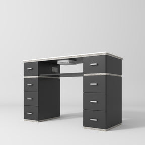 Manufakturo Manicure Table Crystal Touch with Build-in Dust Absorber Black - close-up of a construction detail