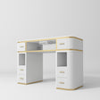 Manufakturo Manicure Table Glam Station with Build-in Dust Absorber White - displayed in a professional treatment-room setting