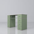 Manufakturo Manicure Table Crystal Touch with Build-in Dust Absorber Olive - close-up of a construction detail