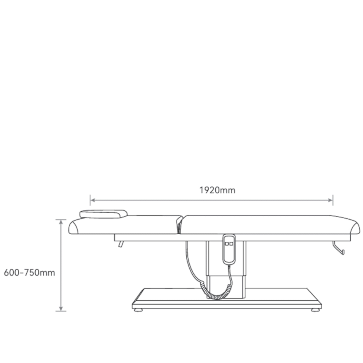 Manufakturo Chérie Premium Electric Massage Bed - Cocoa Mocha - full product view on a white background