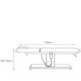 Manufakturo Chérie Premium Electric Massage Bed - Cocoa Mocha - full product view on a white background