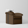 Manufakturo Monaco Luxury Hair Salon Backwash Unit Cocoa Mocha - White Bowl - close-up of the upholstery and construction details