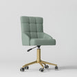 Manufakturo Noblesse Beauty Chair - 360-Degree Rotation Olive - close-up of the upholstery and construction details