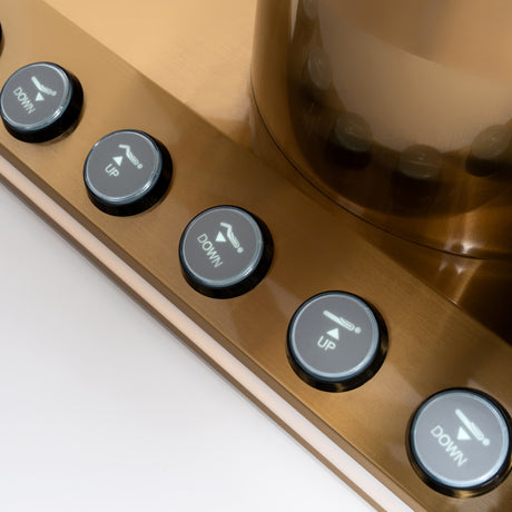 Manufakturo Orielle B Luxury Electric Beauty Bed - Hand & Foot Controls Bare Blush - remote control and adjustment buttons