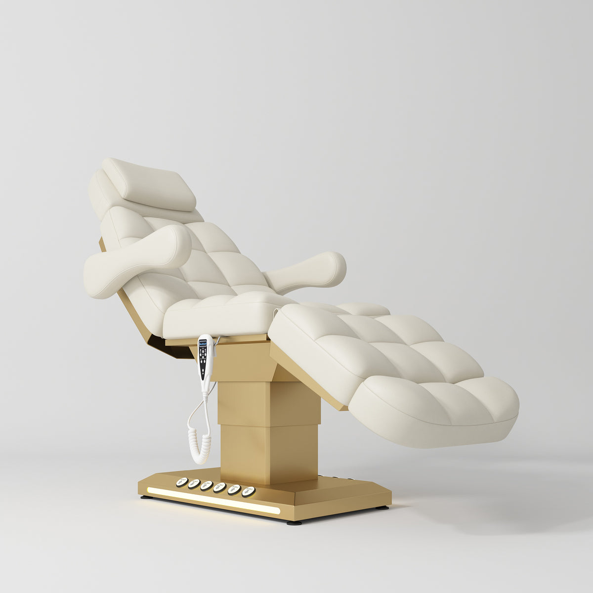 Manufakturo Orielle B Creamy - 4-Piece Beauty Studio Set: Luxury Bed, Chair, Moonlight & Trolley - close-up of a construction detail