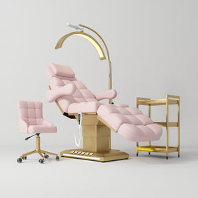 Manufakturo Orielle B Light Pink - 4-Piece Beauty Studio Set: Luxury Bed, Chair, Moonlight & Trolley - close-up of a construction detail