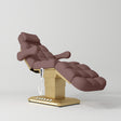 Manufakturo Orielle B Luxury Electric Beauty Bed - Hand & Foot Controls Dusty Rose - close-up of the upholstery and construction details
