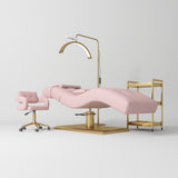 Manufakturo Prestige Bare Blush The Complete Studio Set - Lash Bed, Chair, Moonlight & Trolley - coordinated furniture pieces arranged on a white background