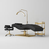 Manufakturo Prestige Black The Complete Studio Set - Lash Bed, Chair, Moonlight & Trolley - close-up of a construction detail
