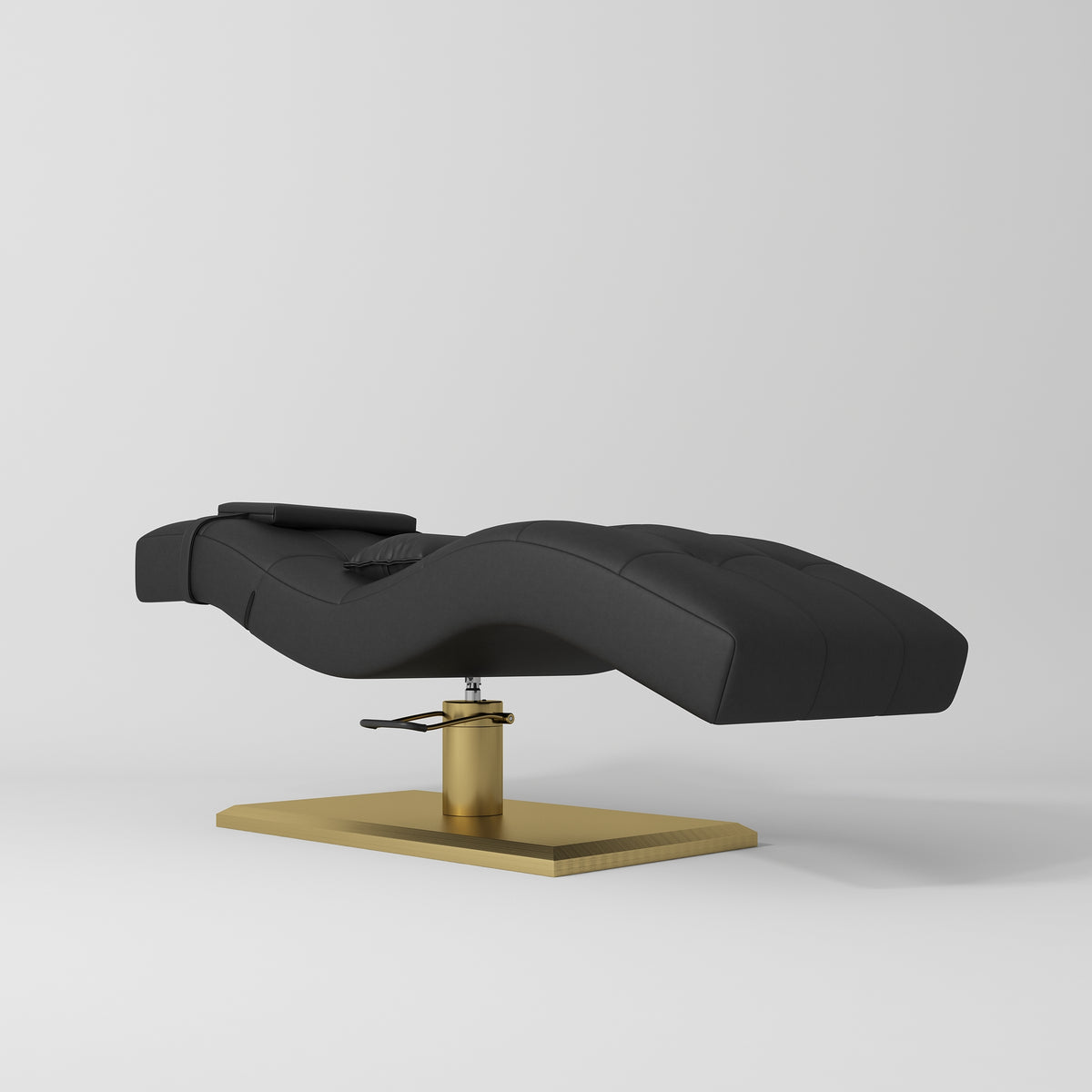 Manufakturo Prestige Black The Complete Studio Set - Lash Bed, Chair, Moonlight & Trolley - close-up of a construction detail