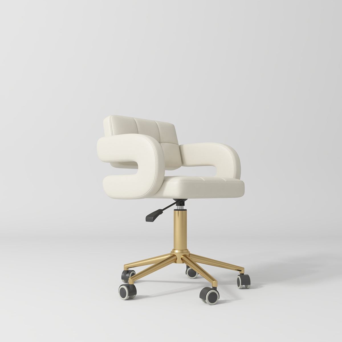 Manufakturo Prestige Creamy The Complete Studio Set - Lash Bed, Chair, Moonlight & Trolley - close-up of a construction detail