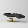 Manufakturo Prestige Hydraulic Eyelash Bed - Adjustable Headrest & High-Density Sponge Black - close-up of the upholstery and construction details