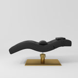 Manufakturo Prestige Hydraulic Eyelash Bed - Adjustable Headrest & High-Density Sponge Black - side view