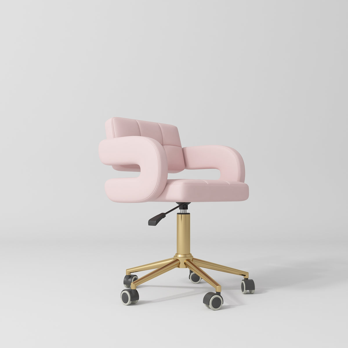 Manufakturo Prestige Light Pink The Complete Studio Set - Lash Bed, Chair, Moonlight & Trolley - close-up of a construction detail