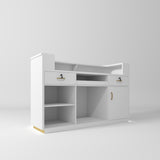 Manufakturo Complete Set 01 Reception Area for Luxury Salon Waiting Area White - close-up of a construction detail