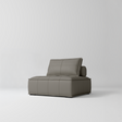 Manufakturo Rhéa Luxury Boutique Sofa with Soft Upholstery for Salon Waiting Area Deep Ash - product displayed with its packaging on a dark background