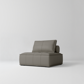 Manufakturo Rhéa Luxury Boutique Sofa with Soft Upholstery for Salon Waiting Area Deep Ash - product displayed with its packaging on a dark background