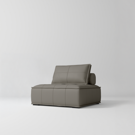 Manufakturo Rhéa Luxury Boutique Sofa with Soft Upholstery for Salon Waiting Area Deep Ash - product displayed with its packaging on a dark background