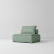 Manufakturo Rhéa Luxury Boutique Sofa with Soft Upholstery for Salon Waiting Area Olive - product displayed with its packaging on a dark background