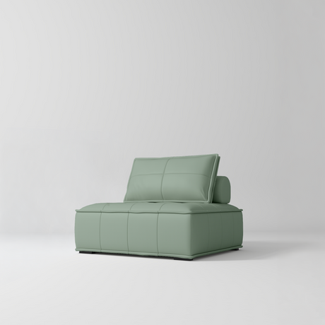 Manufakturo Rhéa Luxury Boutique Sofa with Soft Upholstery for Salon Waiting Area Olive - product displayed with its packaging on a dark background