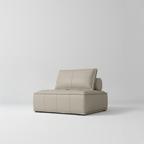 Manufakturo Rhéa Luxury Boutique Sofa with Soft Upholstery for Salon Waiting Area Stone Taupe - product displayed with its packaging on a dark background