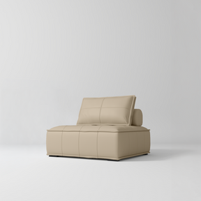 Manufakturo Rhéa Luxury Boutique Sofa with Soft Upholstery for Salon Waiting Area Warm Beige - product displayed with its packaging on a dark background