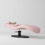 Manufakturo Royale Luxury & Ergonomic Beauty Lash Bed Black Base Bare Blush - close-up of the upholstery and construction details