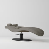 Manufakturo Royale Luxury & Ergonomic Beauty Lash Bed Black Base Deep Ash - close-up of the upholstery and construction details