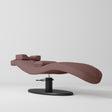 Manufakturo Royale Luxury & Ergonomic Beauty Lash Bed Black Base Dusty Rose - close-up of the upholstery and construction details