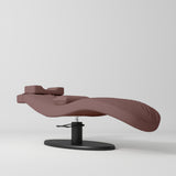 Manufakturo Royale Luxury & Ergonomic Beauty Lash Bed Black Base Dusty Rose - close-up of the upholstery and construction details