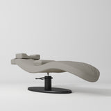 Manufakturo Royale Luxury & Ergonomic Beauty Lash Bed Black Base Pearl Greige - close-up of the upholstery and construction details