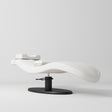 Manufakturo Royale Luxury & Ergonomic Beauty Lash Bed Black Base White - close-up of the upholstery and construction details