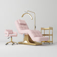 Manufakturo Saphir version A Light Pink - 4-Piece Beauty Studio Set: Luxury Bed, Chair, Lamp & Trolley - close-up of a construction detail