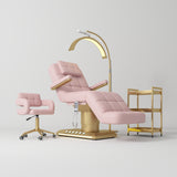 Manufakturo Saphir version B Bare Blush - 4-Piece Beauty Studio Set: Luxury Bed, Chair, Lamp & Trolley - close-up of a construction detail