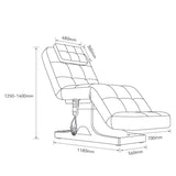 Manufakturo Saphir version A Luxury Electric Lash Beauty Bed - Hand & Foot Controls Black - full product view on a white background