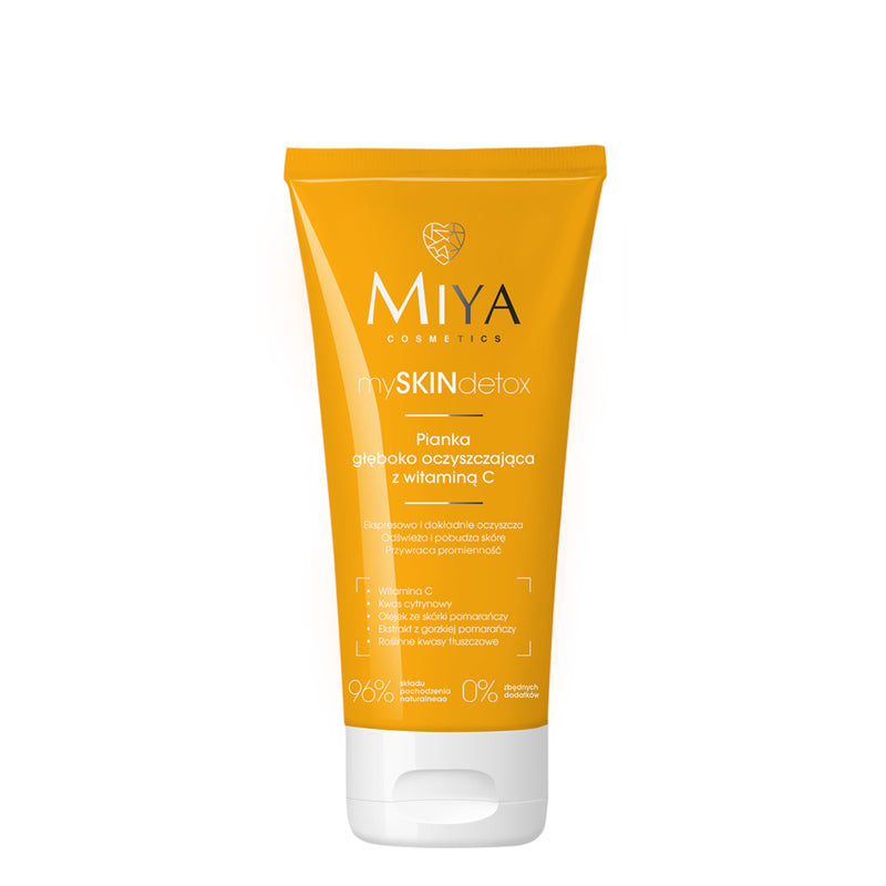 Miya Cosmetics mySKINdetox Deep Cleansing Foam with Vitamin C - isolated on a white background