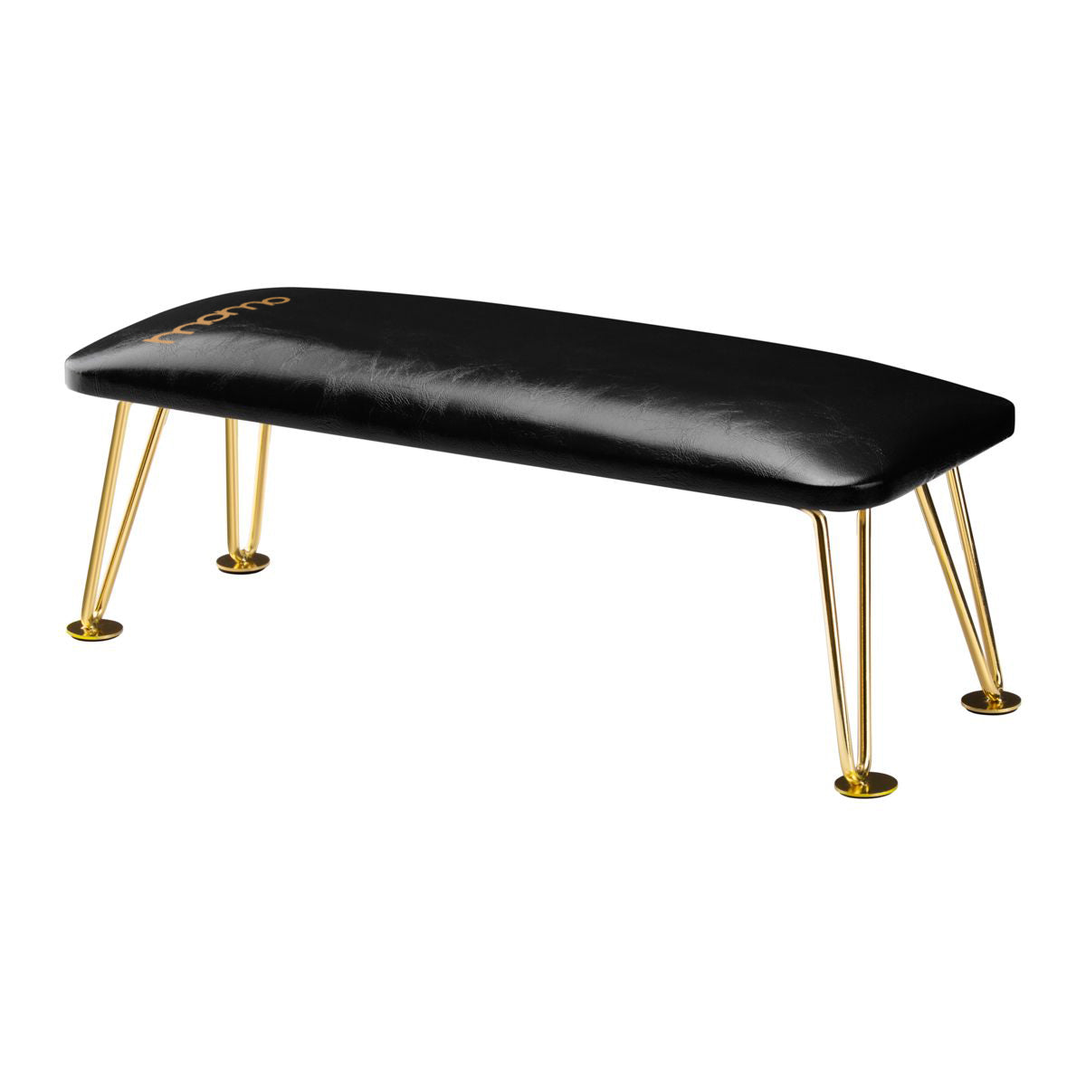 Momo 6M Manicure Hand Rest Gold & Black - isolated on a white background