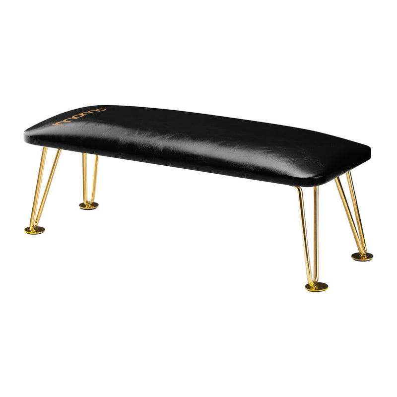 Momo 6M Manicure Hand Rest Gold & Black - isolated on a white background