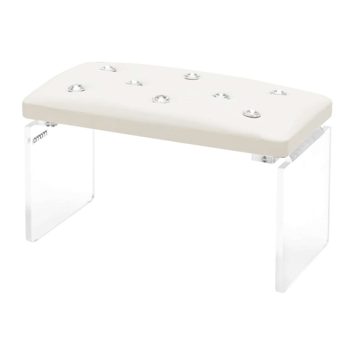 Momo Diamond Manicure Hand Rest Ecru - isolated on a white background
