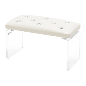 Momo Diamond Manicure Hand Rest Ecru - isolated on a white background