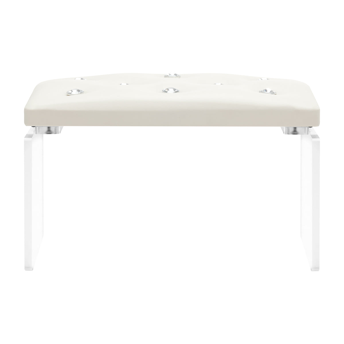 Momo Diamond Manicure Hand Rest Ecru - isolated on a white background