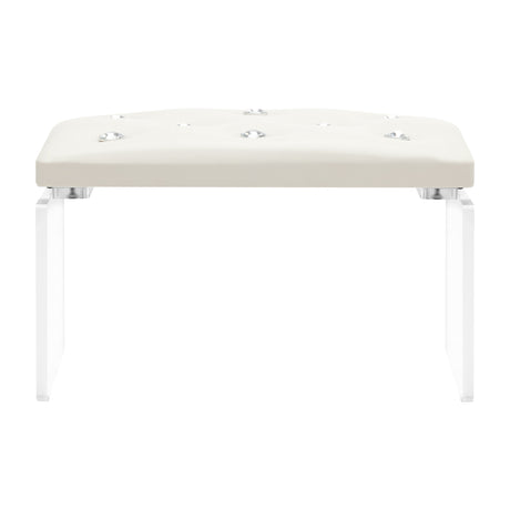 Momo Diamond Manicure Hand Rest Ecru - isolated on a white background