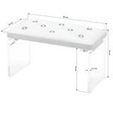 Momo Diamond Manicure Hand Rest Velour Ecru - isolated on a white background