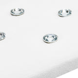 Momo Diamond Manicure Hand Rest Velour Ecru - arranged with the included components on a white background
