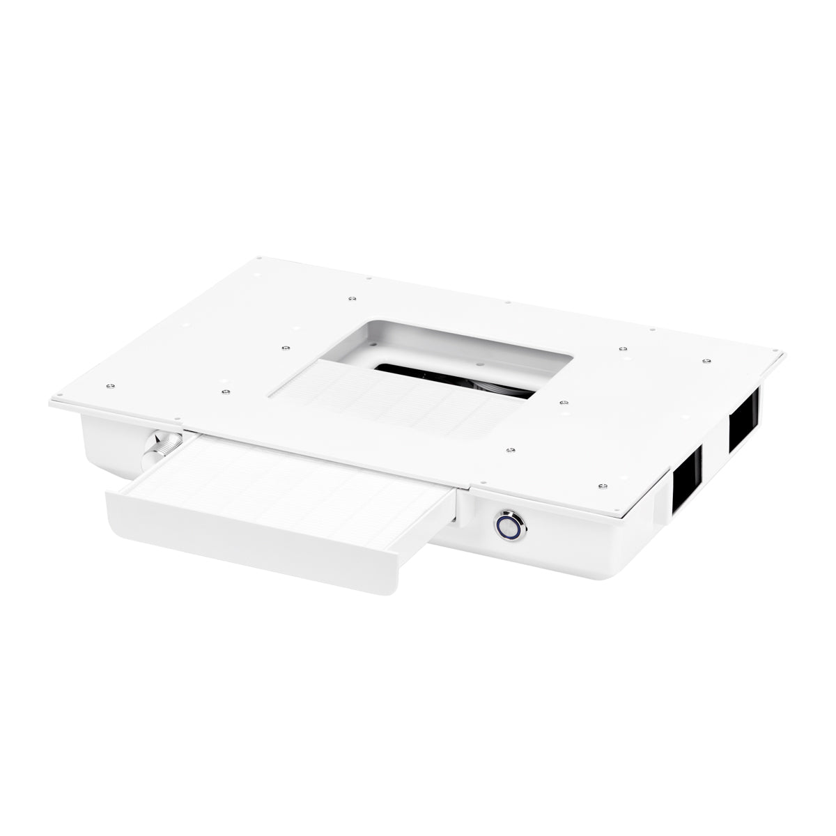Momo J-02 Professional Built-In Cassette Nail Dust Collector White - dust collection bag on a white background