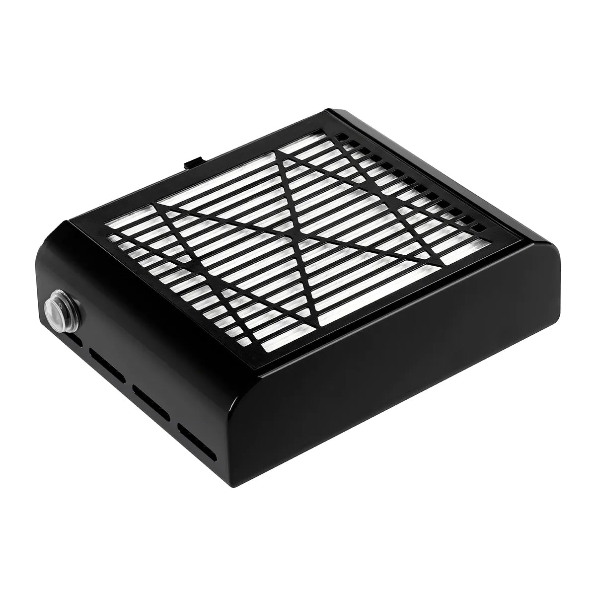 Momo J-23 Cassette Nail Dust Collector Black - complete device isolated on a white background